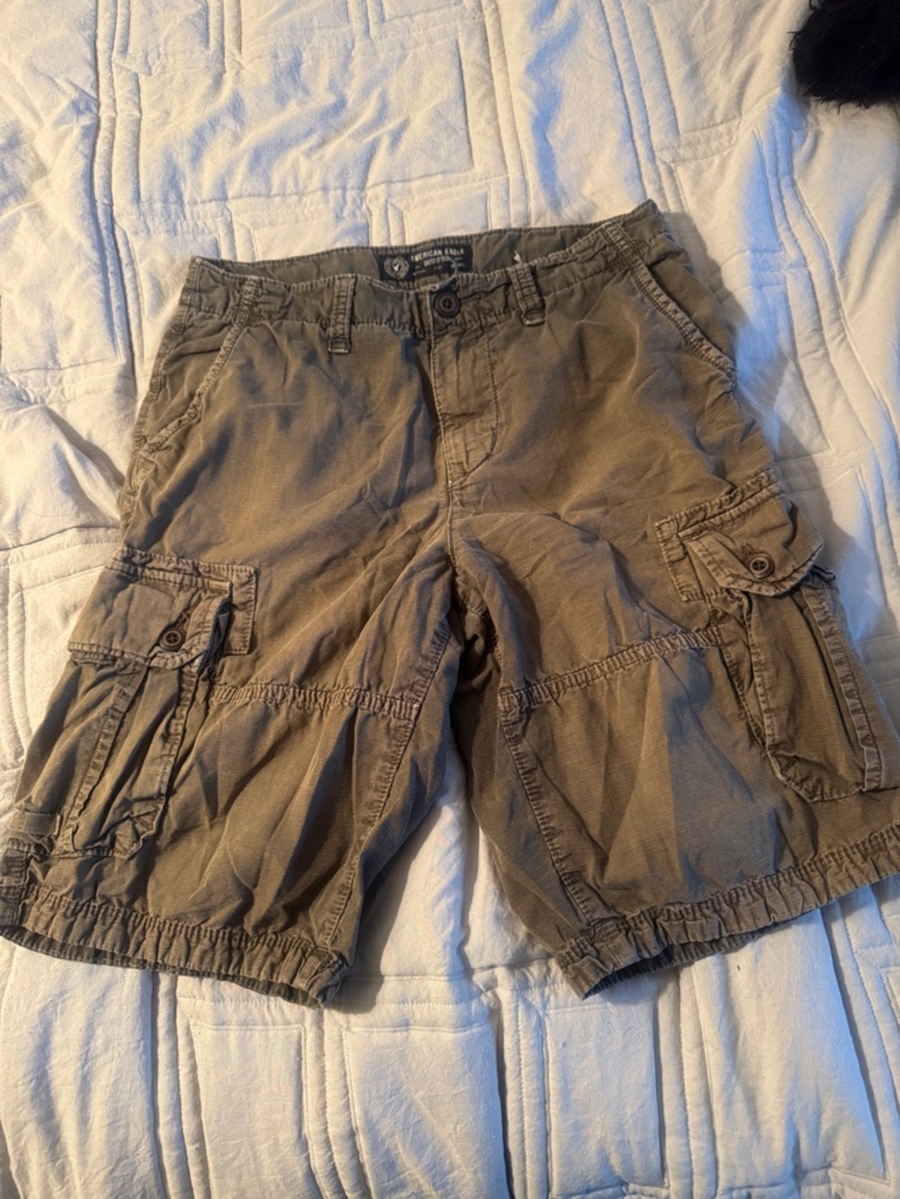 American Eagle Outfitters Men's Cargo Shorts - Olive Brown